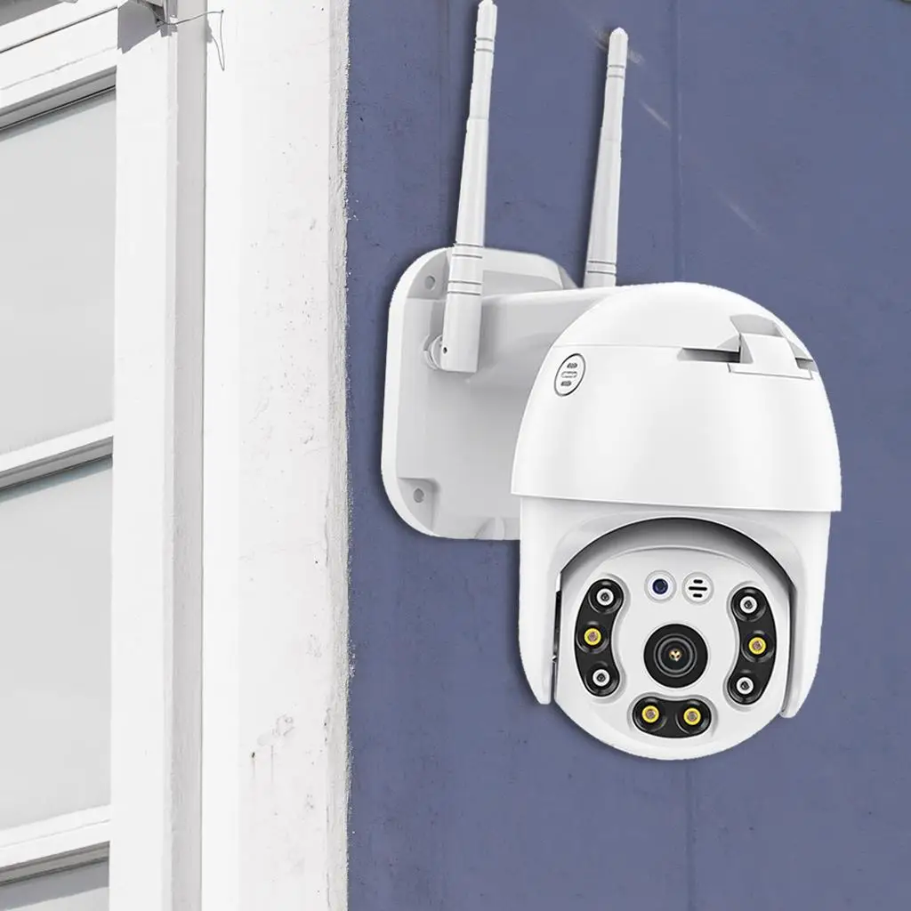 

Outdoor Security Camera 2MP US Plug Waterproof Panoramic 2 Way Talk Color Night View Wireless WiFi for Home Indoor Outdoor Gate