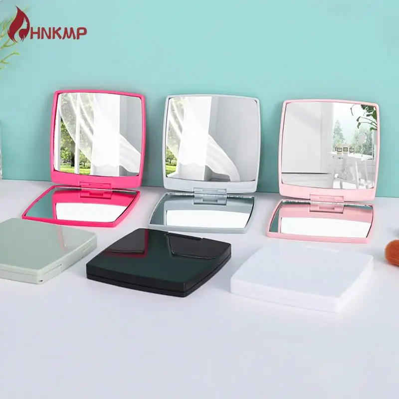 

Foldable Makeup Mirror Mini Square Makeup Vanity Mirror Portable Hand Mirrors Double-sided Compact Mirror Pocket Cosmetic Mirror