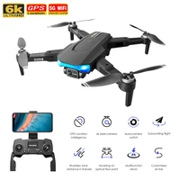 ls38 drone 6k hd dual camera gps 5g wifi fpv professional aerial photography fold quadcopter brushless motor rc helicopter dron