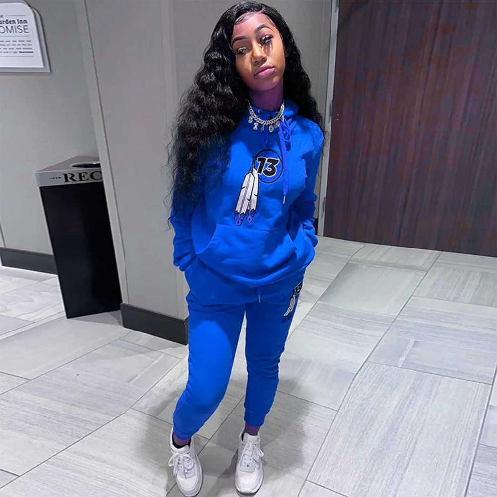 

Casual 2 Piece Set Casual Tracksuit Women Autumn Autumn 2022 Female Clothes Hooded Long Sleeve Hoodie Sport Pant Lady Suit
