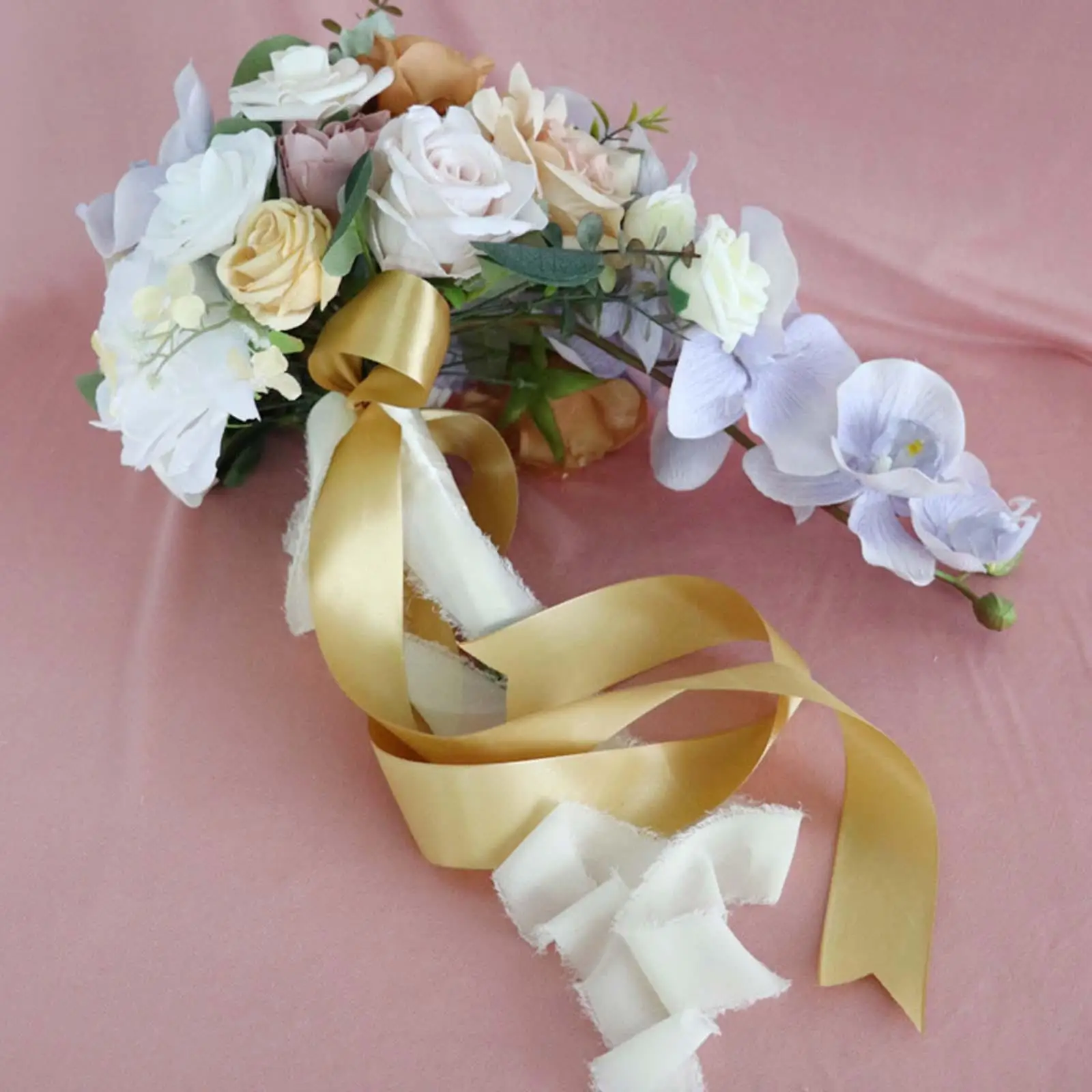 

Multicolor Artificial Flowers Wedding Bouquets Bride Bridal Holding Wedding Prom Props for Wedding Ceremony photo Props