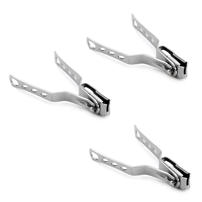 

3X Stainless Steel Nail Tips Clipper Trimmer Manicure Nail Art Toes Clippers Tools