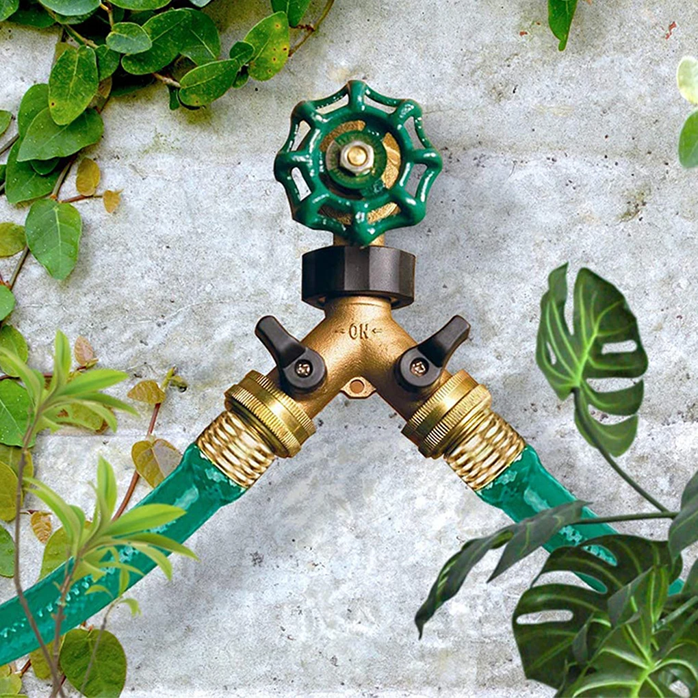 

US Valve Water Pipe Splitter Leak-proof Garden Hose Distributor Irrigation Faucet Connector Adapter with Washers