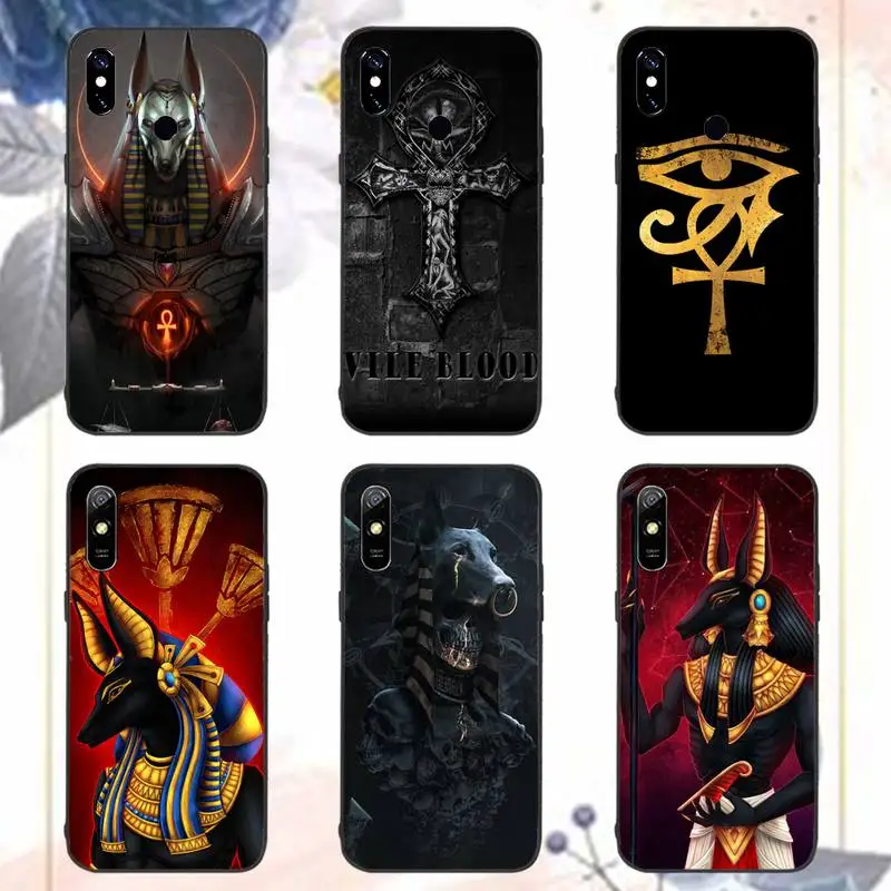 

Egypt Nefertiti Anubis Ankh Phone Case For Xiaomi Redmi note 7 8 9 11 i t s 10 A poco f3 x3 pro lite funda shell coque cover