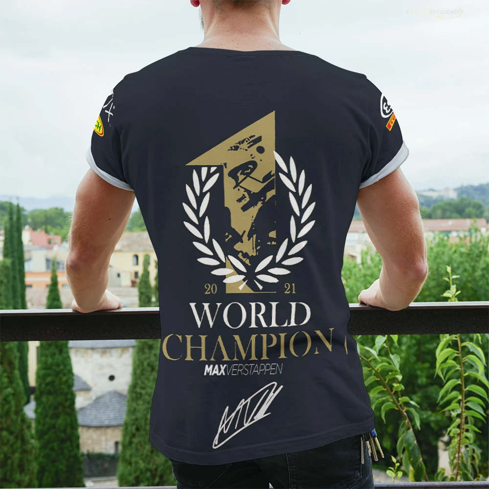 Летняя новинка футболка чемпиона мира по футболке F1 для водителей 2022 дышащая