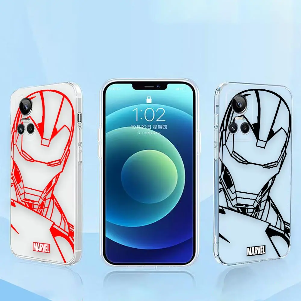 

Clear Phone Case For REALME C35 C31 C25Y C21 C20 C12 C21Y C11 C3 C2 9 8 8I 7 7I 6 5 PRO PLUS 5G Case Marvel Spider-man Iron Man