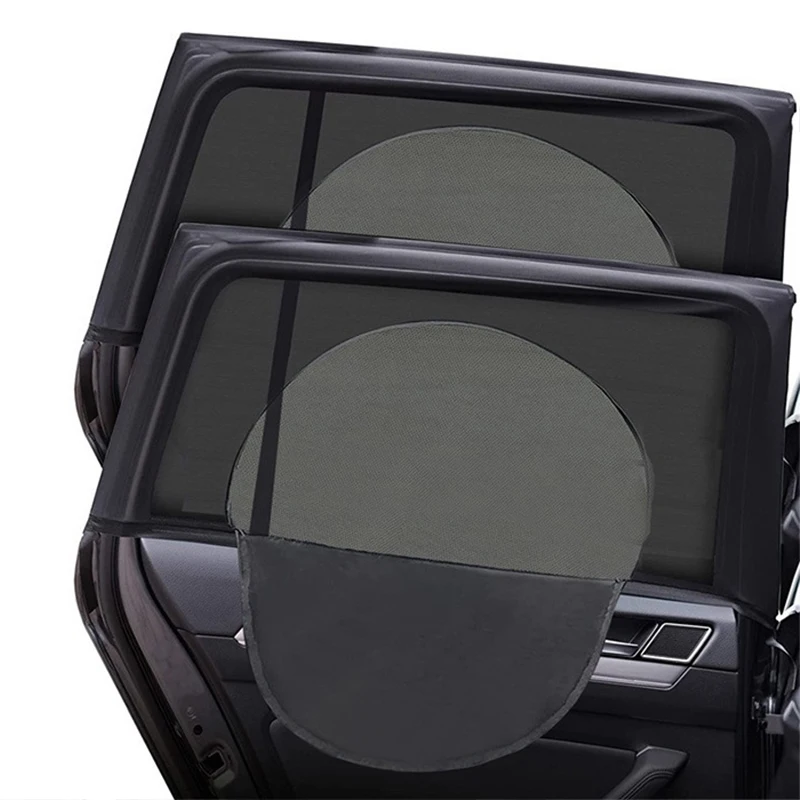

2 шт. с застежкой-молнией, занавеска на окно автомобиля, защита от насекомых, сетка, дышащая солнцезащитная шторка на переднее и заднее боковое окно, защитный чехол для конфиденциальности