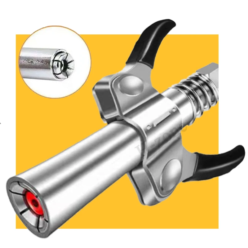 

10000 PSI Grease Tool Coupler Heavy-Duty Quick Release Grease Gun NPTI/8 High Pressure Grease Nozzle Car Syringe Lubricant Tip