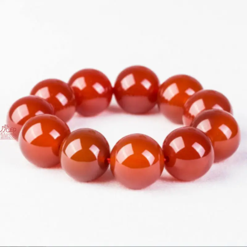 

SNQP Natural Red Agate Bracelet Jade Gift Buddha Bead Jewelry Men's And Women's