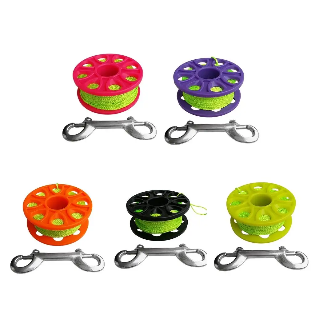 

Premium Scuba Diving Dive Plastic Finger Reel Spool, 18m/59ft High Visibility , Double Ended Bolt