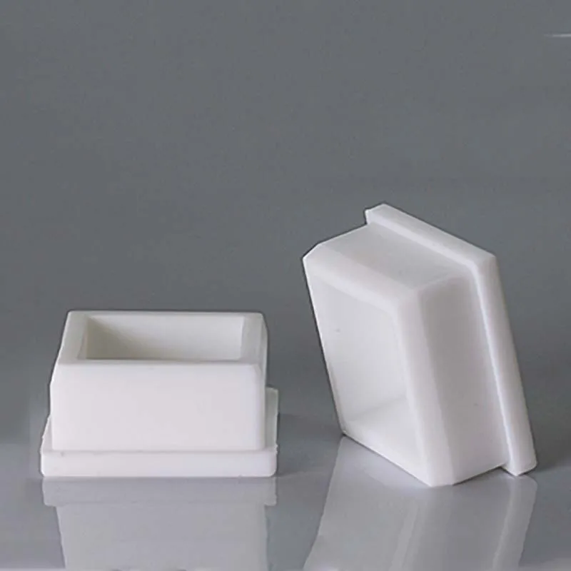 

3Pcs Dia 9.6-50.6mm Square Plastic Table Feet Cap White Tubing Insert Plug Hole Cover Feet Anti-Slip Foot Protection Pad Plug
