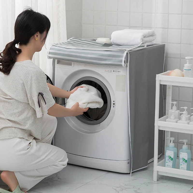 

Washing Machine Cover Waterproof Homewares Simple Antlers Sunscreen Waterproof Zipper Washing Machine Breathable Homewares