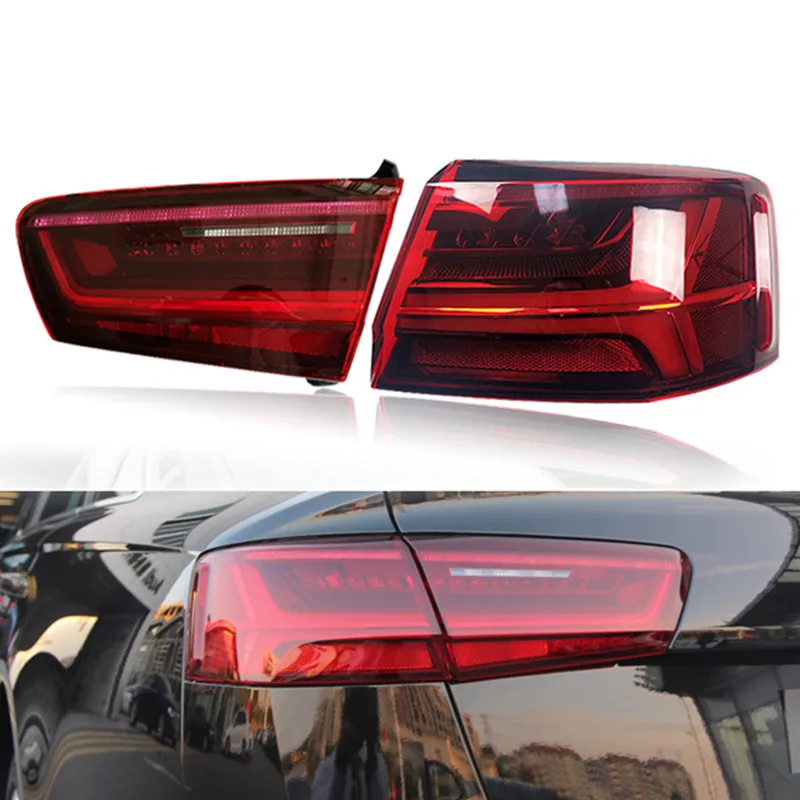 

4 шт./комплект, задние фонари для Audi A6L C7 PA 2016 2017 2018