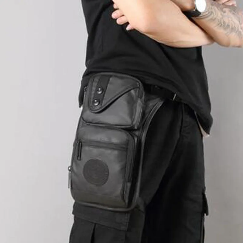 New Nylon Men Riding Drop Leg Bag Thigh Fanny Pack Motorcycle Casual Shoulder High Quality Male Hip Bum Belt Waist Bags