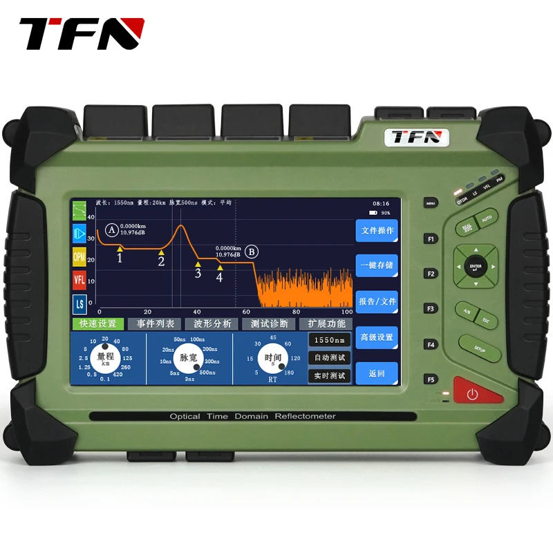 Фото Серия TFN F4 Высший тестер OTDR 1550 нм 45 дБ Высокоточный оптоволоконный OTDR телекоммуникационного класса №3