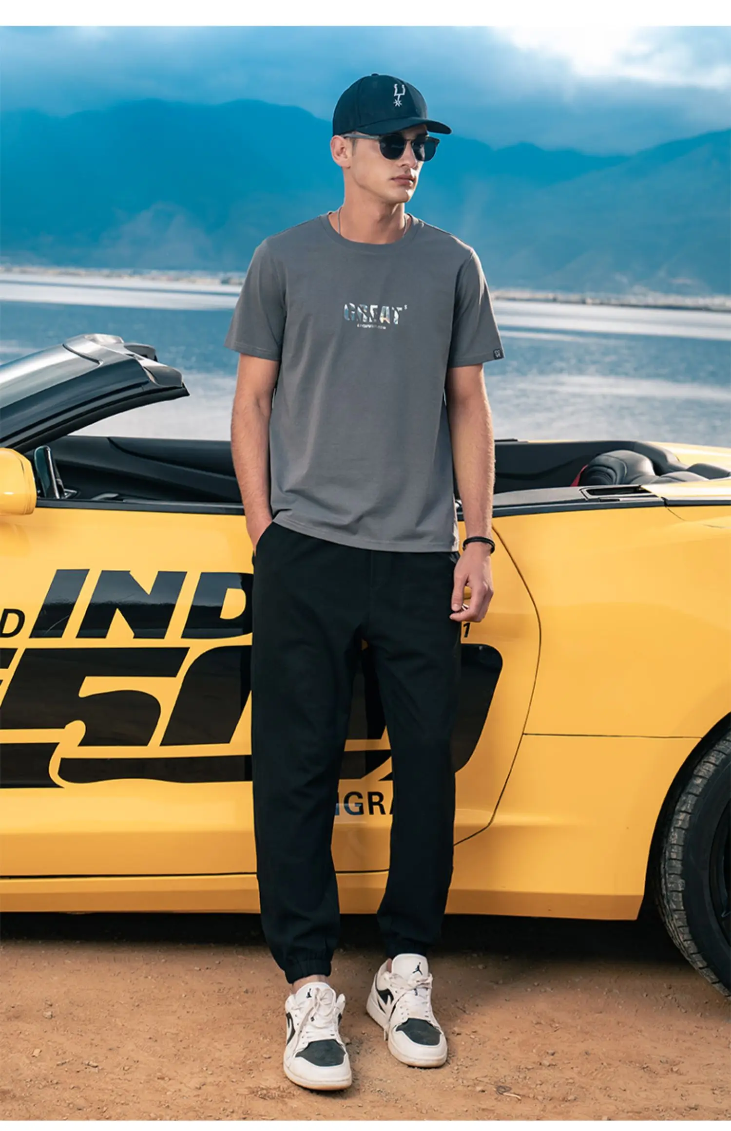 

YTX2880 модная уличная Студенческая Светоотражающая Мужская футболка с коротким рукавом и лазерным принтом