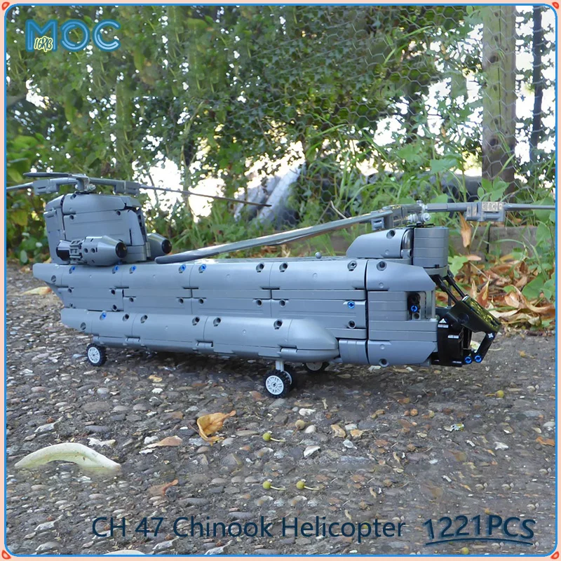 Модель вертолета CH 47 Chinook строительные блоки MOC креативные сборные сделай сам