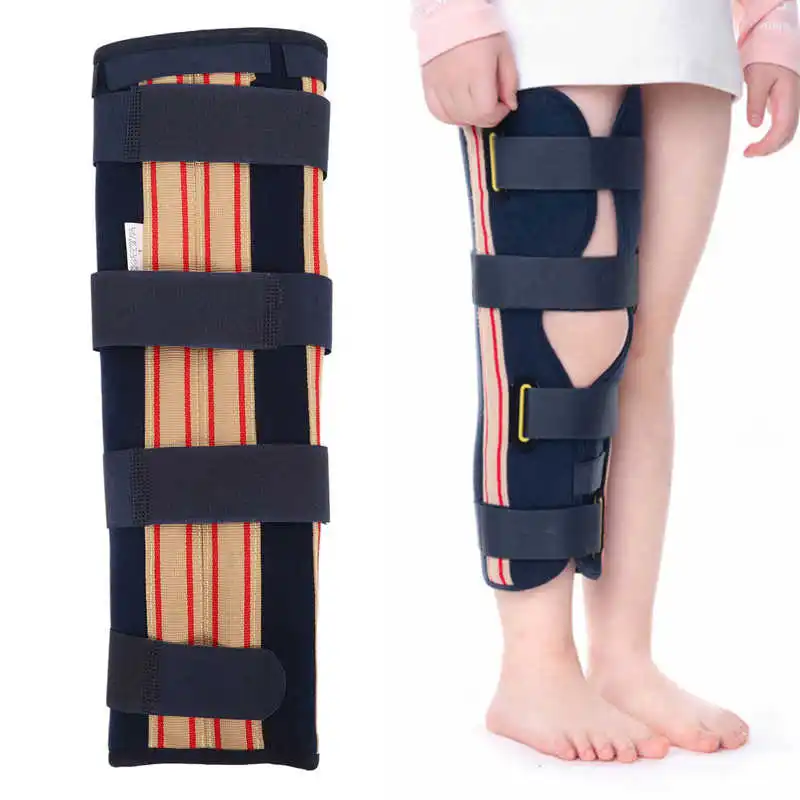

Бандаж для фиксации коленного сустава, удобный регулируемый протектор от перелома колена для детей для послеоперационного восстановления