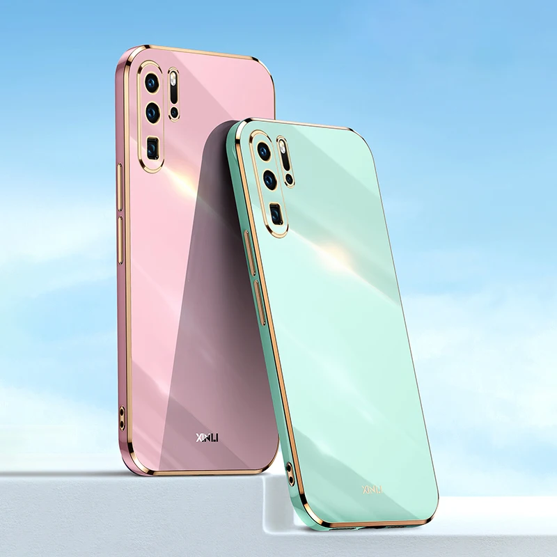 

Luxury Square Plating Phone Case for Huawei P20 Pro Lite Camera Protective Mobile Back Cover HuaweiP20 P20Pro P20Lite Girl Funda