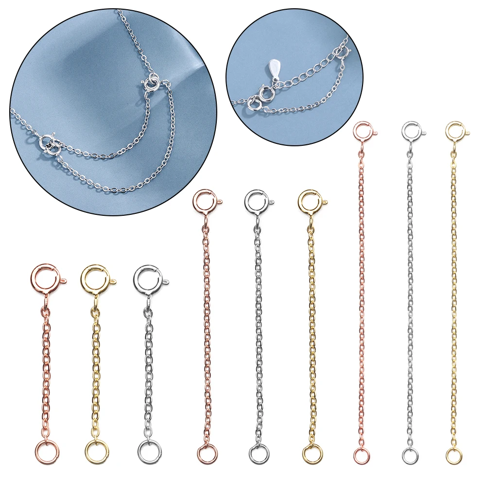 

Fashion Gold Silver Bracelet Necklace DIY Extender Safety Chain Extender Jewelry Accessories Jewelry Findings Components