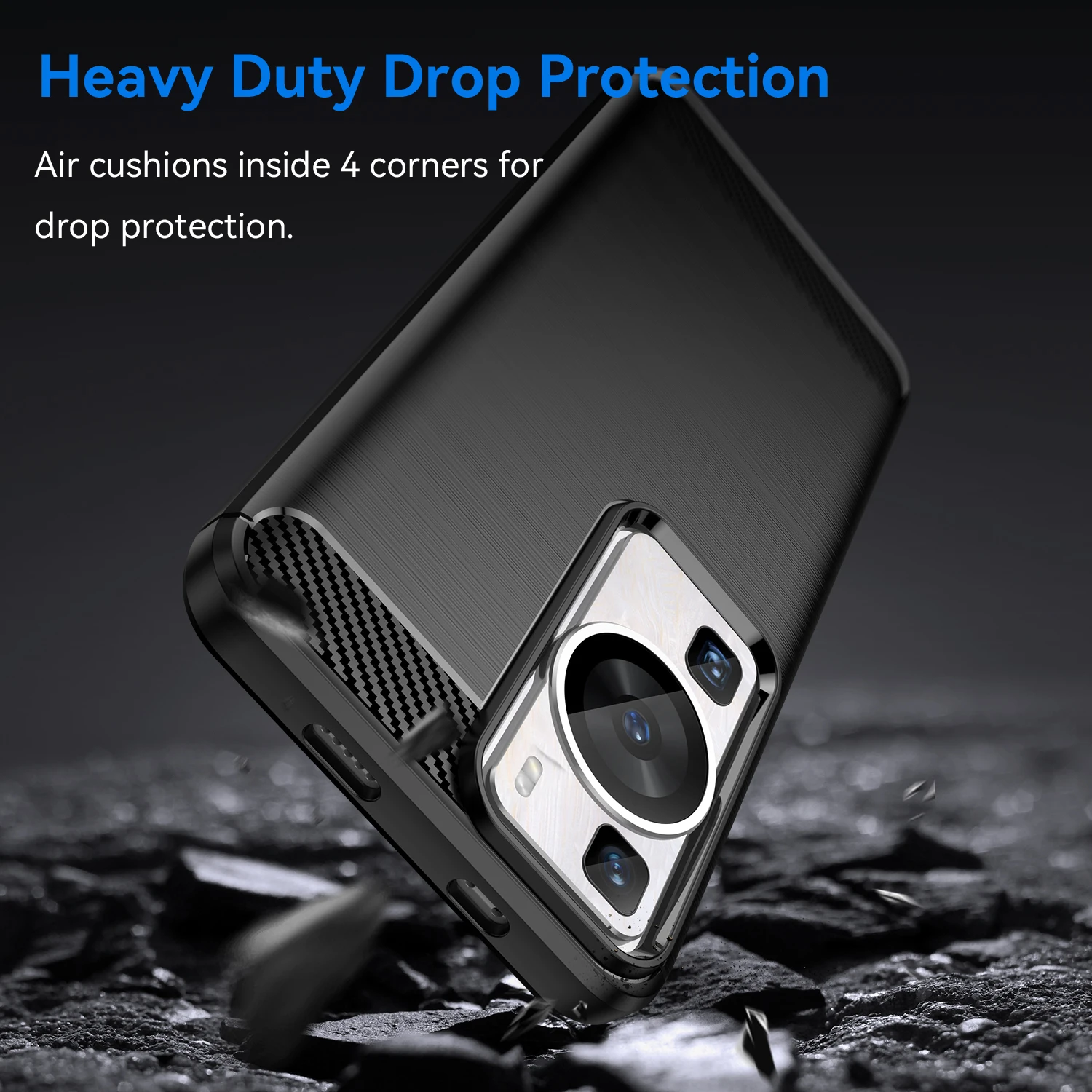 For Huawei P60 Case Huawei P40 P50 P60 Pro Cover 6.67 inch Shockproof Soft Silicone Protective Bumper For Huawei P60 Pro Fundas