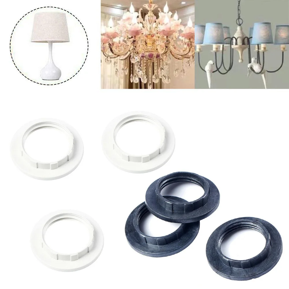 

3Pcs E14 Plastic Lampshade Collar Ring Thread Lamp Light Shade Parts Bulb Holder Adapter Washer Transverter Retaining Fitting