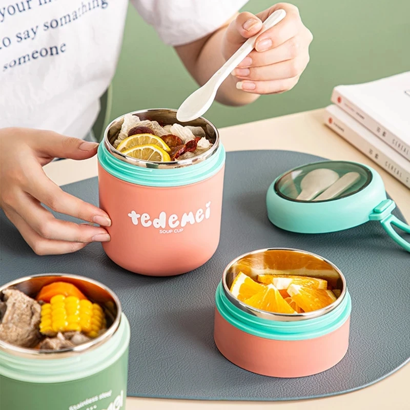 

Thermische lunchbox 530ML/710ML Stainless Steel Insulated Soup Thermos Containers Food Thermal Jar Lunch Box Drinking Cup