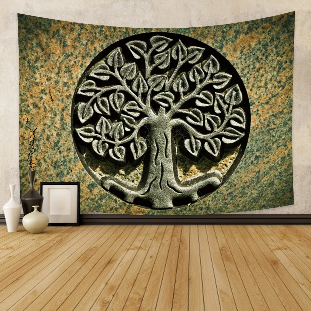 

Tree of Life Tapestry Wall Hanging Bohemian Wishing Tree Tapestry Psychedelic Tapestry Mystical Aesthetic Tapestry