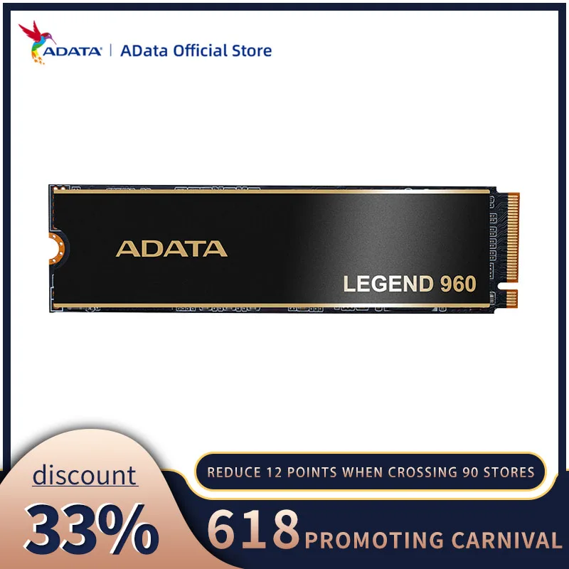 

ADATA XPG LEGEND 960 PCIe Gen4 x4 M.2 2280 Solid State Drive Innovative transmission interface PCIe Gen4 x4