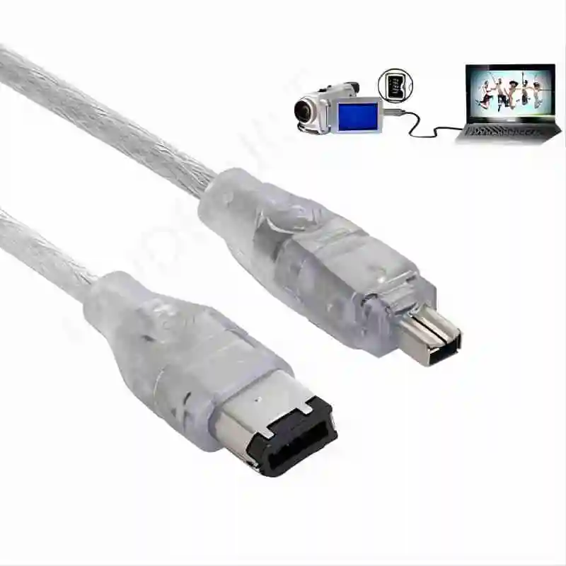 1 2 м/4 фута IEEE 1394 6-контактный к Firewire 400 4-контактный штекер iLink адаптер кабель для
