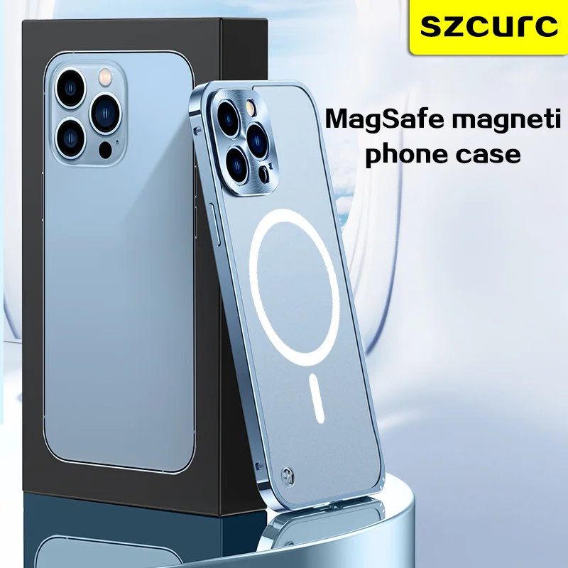 Kup Nowy Magsafe Wysokiej Klasy Luksusowa Rama Ze Stopu Tytanu Blokada Przycisku Dla IPhone 13 Pro Max Iphone14 12 Mini Obudowa Ochronna Telefonu