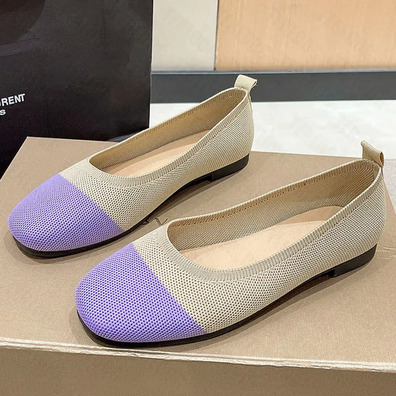 

Women Flats Shoes Mesh Sandals 2023 New Spring Autumn Fashion Breathable Ballet Dance Shoes Casual Ladies Hiking Sport Shoes