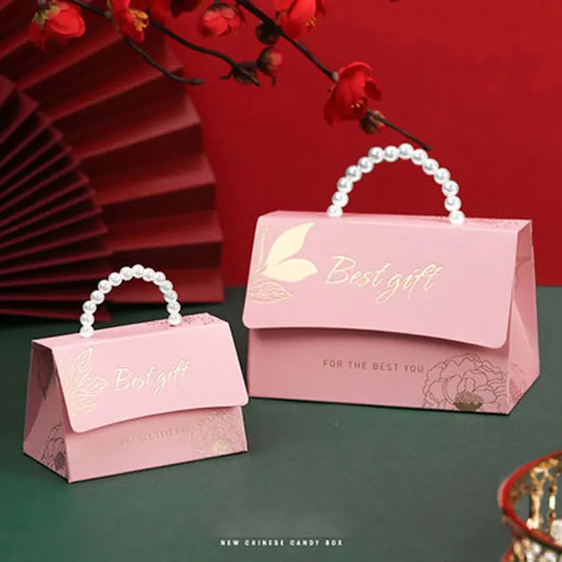 Портативная коробка для конфет с жемчужной ручкой милый мини лучший подарочный
