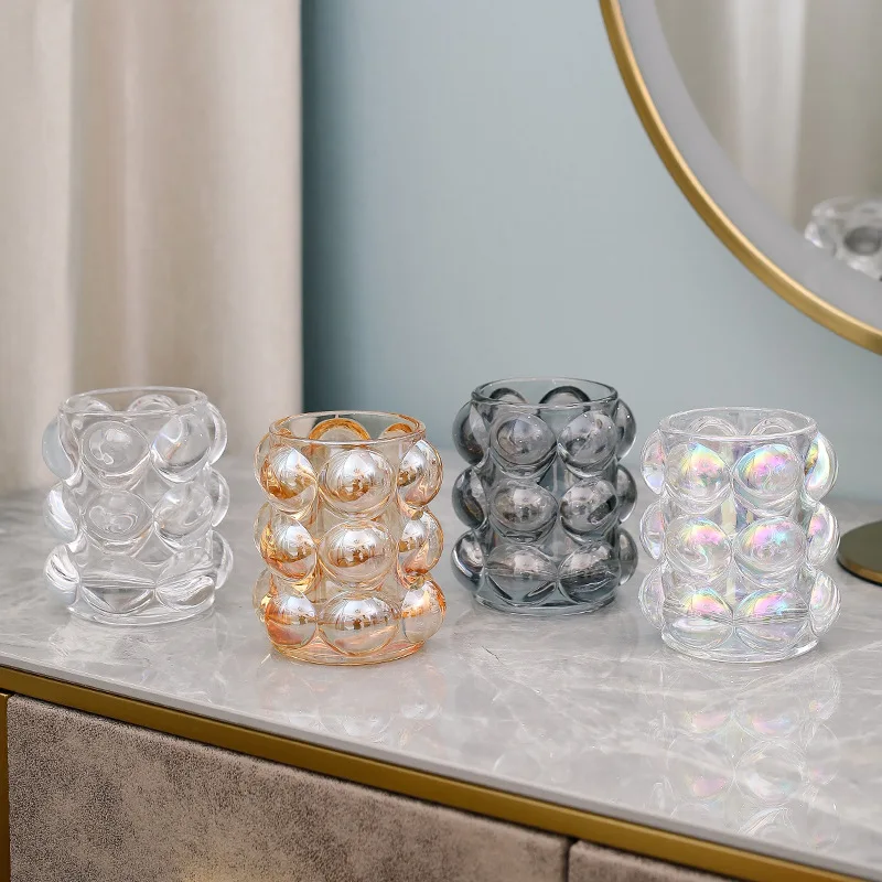 

Ведро для хранения кистей для макияжа, стеклянный цилиндрический держатель, канцелярские принадлежности в скандинавском стиле, стеклянный...