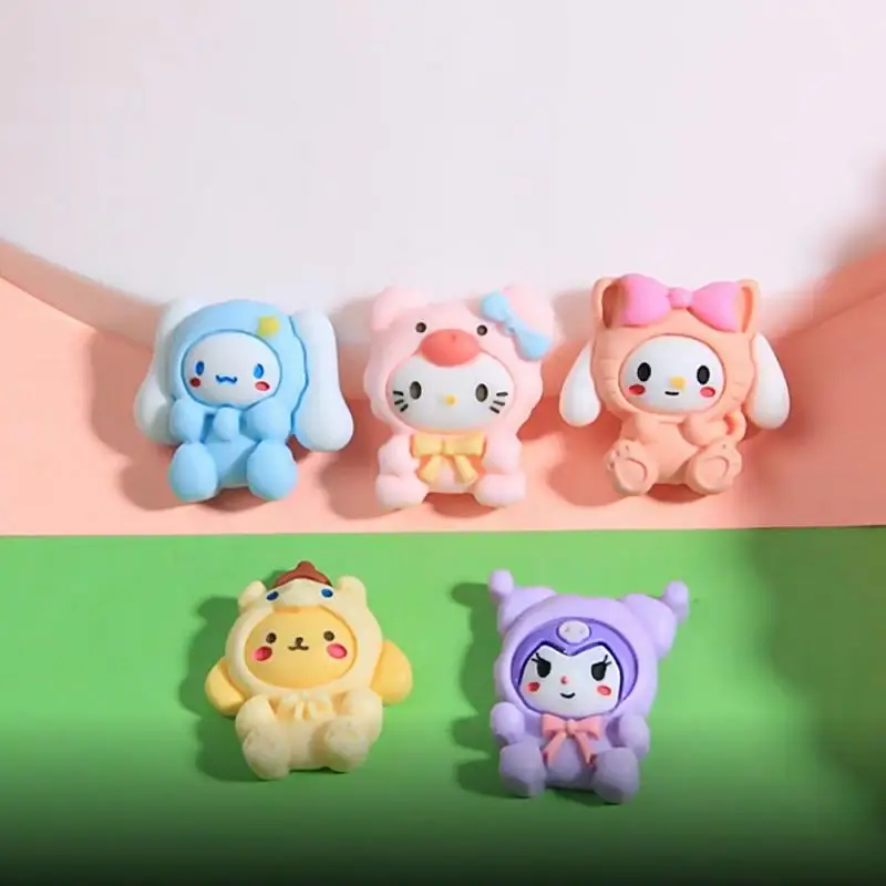 

20Pcs Kawaii Cartoon Kuromi Mymelody College Style Girl Cute Jewelry Accessories Korean Color Ins Hairpin Bag Pendant Girl Gift