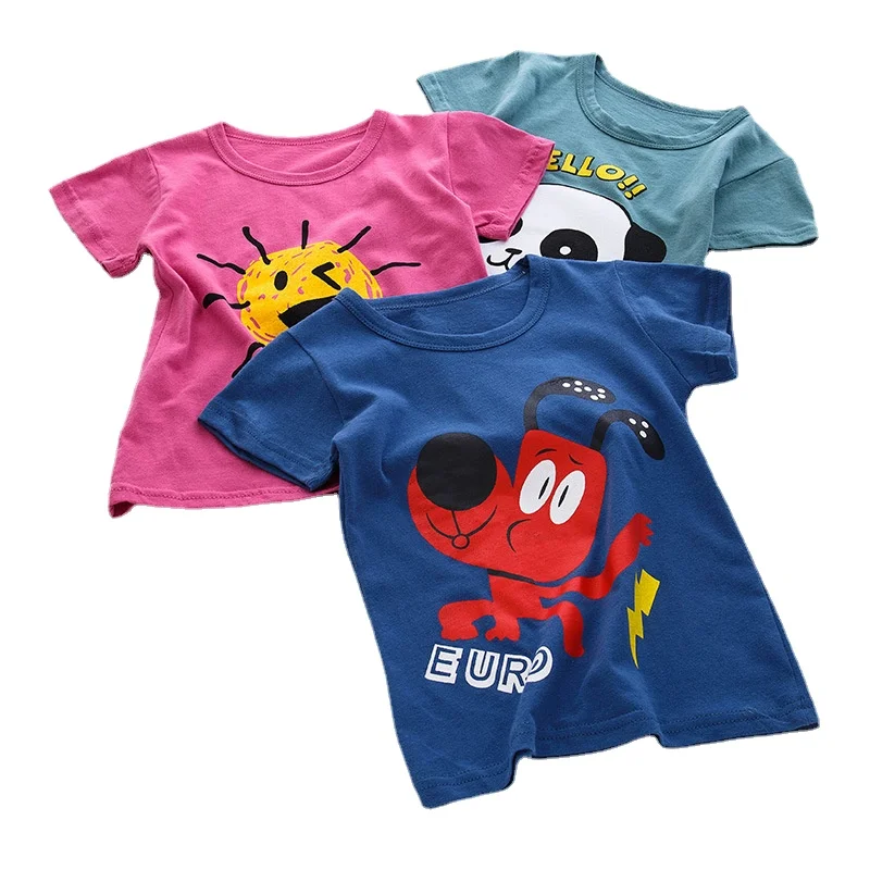Детская футболка От 2 до 8 лет летние рубашки с коротким рукавом хлопковые