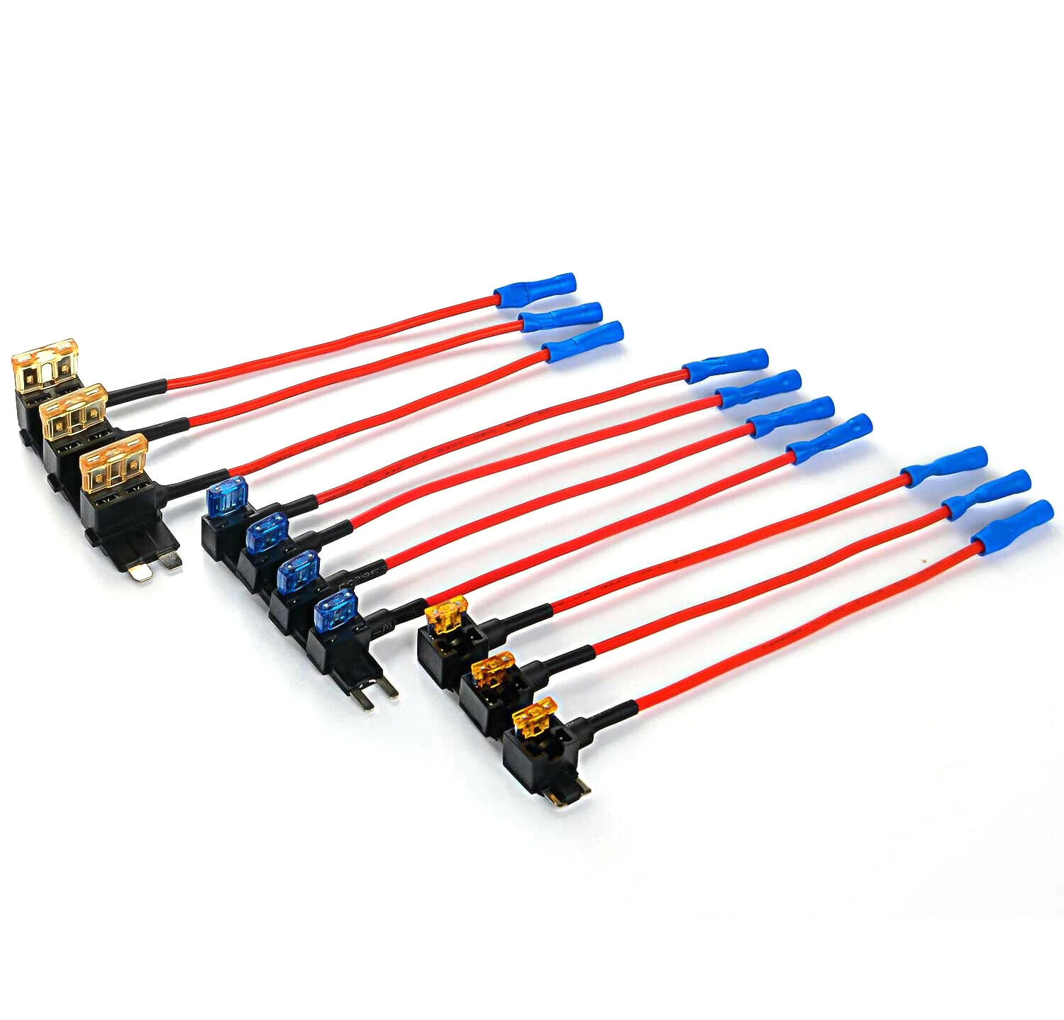 

10Pack Universal Car Add-A-Circuit Fuse Adapter W/ Standard TAP Blade Fuse Holder For Car Alarms GPS Car Recorder