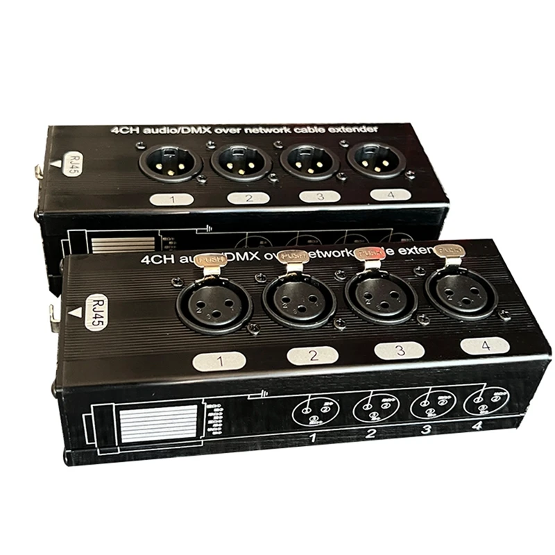 Фото 1 пара 4-канальных 3-контактных XLR аудио и DMX по сети удлинитель кабеля, DMX512 Сетевой удлинитель сигнала 1 штекер + 1 гнездо №3