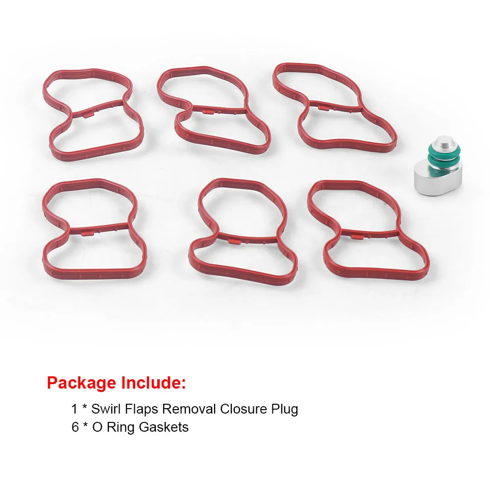 

Комплект для удаления вихревых клапанов с 6 прокладками для BMW N57 N57S E90 E91 E92 E93 F07 F10 F11