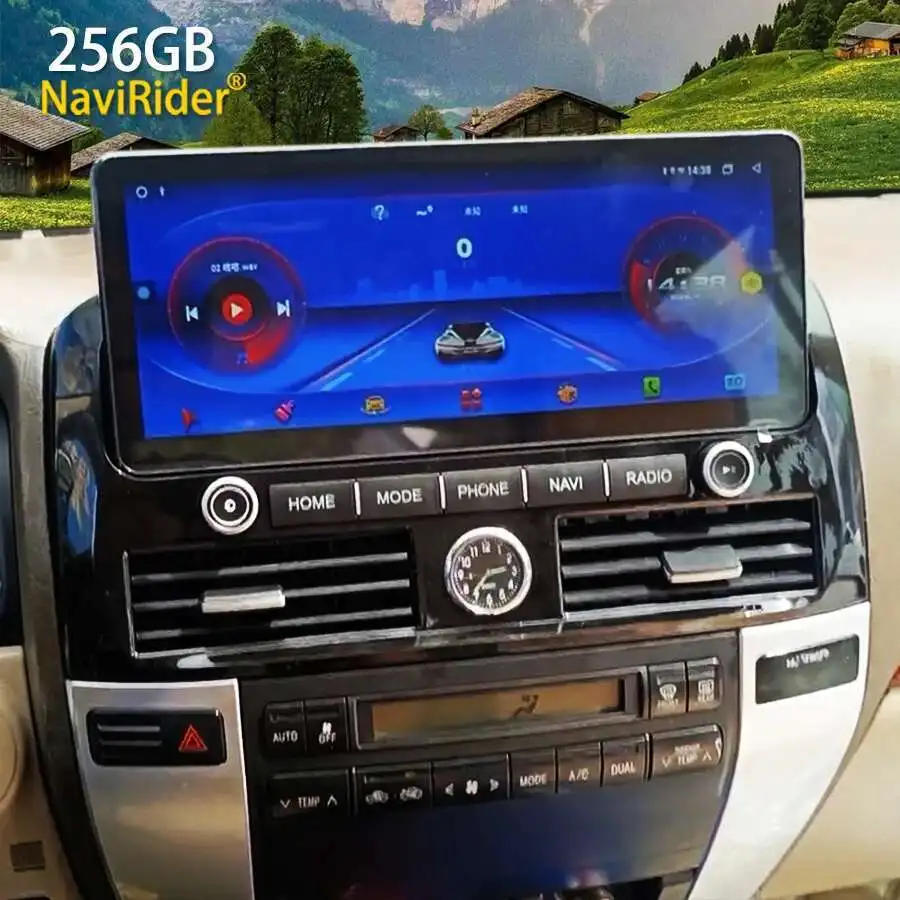 

QLED 1920*720 Carplay 12,3 ''Android 13,0 8 ГБ + 256 ГБ Автомобильный DVD-плеер GPS WIFI радио для Toyota Land Cruiser Prado 120 2003 - 2009