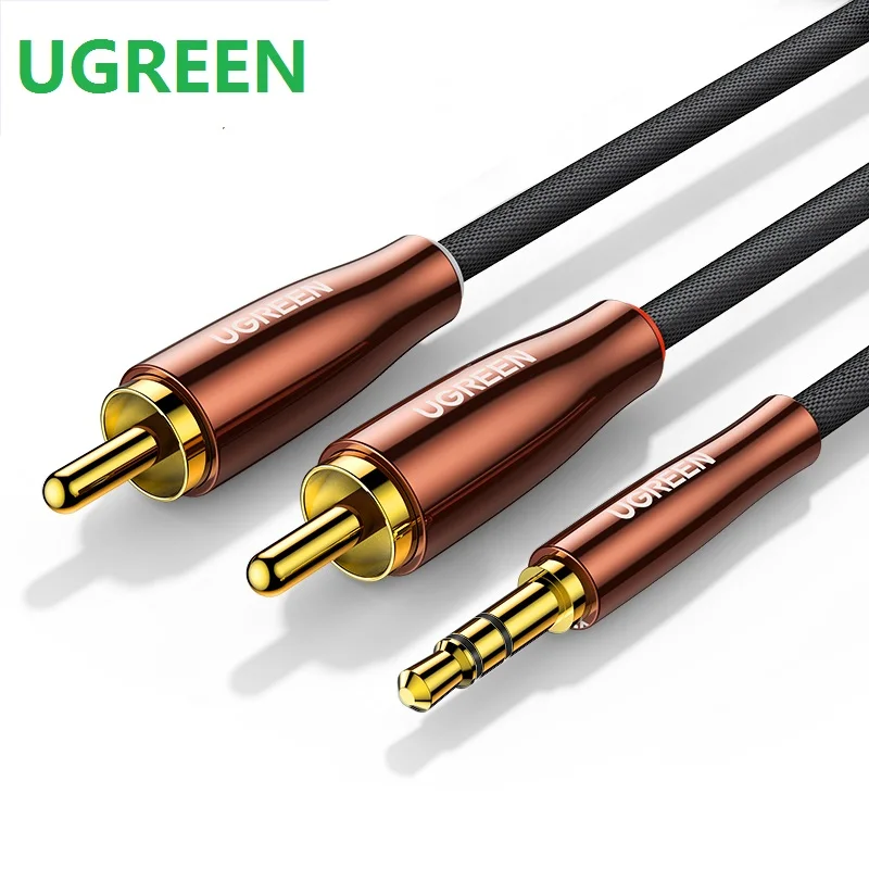 

Кабель Ugreen RCA 2RCA на 3,5 мм, аудиоштекер AUX для домашнего кинотеатра
