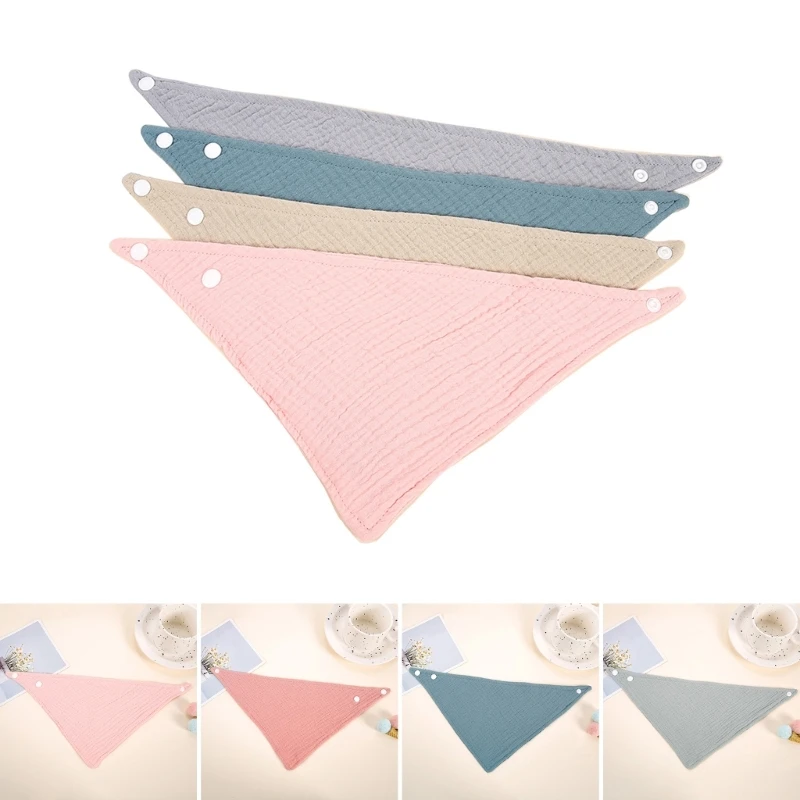 

Baby Bibs Set 4PCS Saliva Towel Thick Cotton Burp Cloth Infants Bib Shower Gift