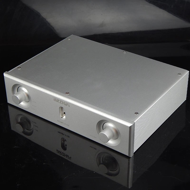 Фото 【Хит продаж】Алюминиевый корпус для HIFI аудиоусилителя/предусилителя, фрезерованный на ЧПУ, 2606A, Ш261мм, В62мм, Г190мм №1