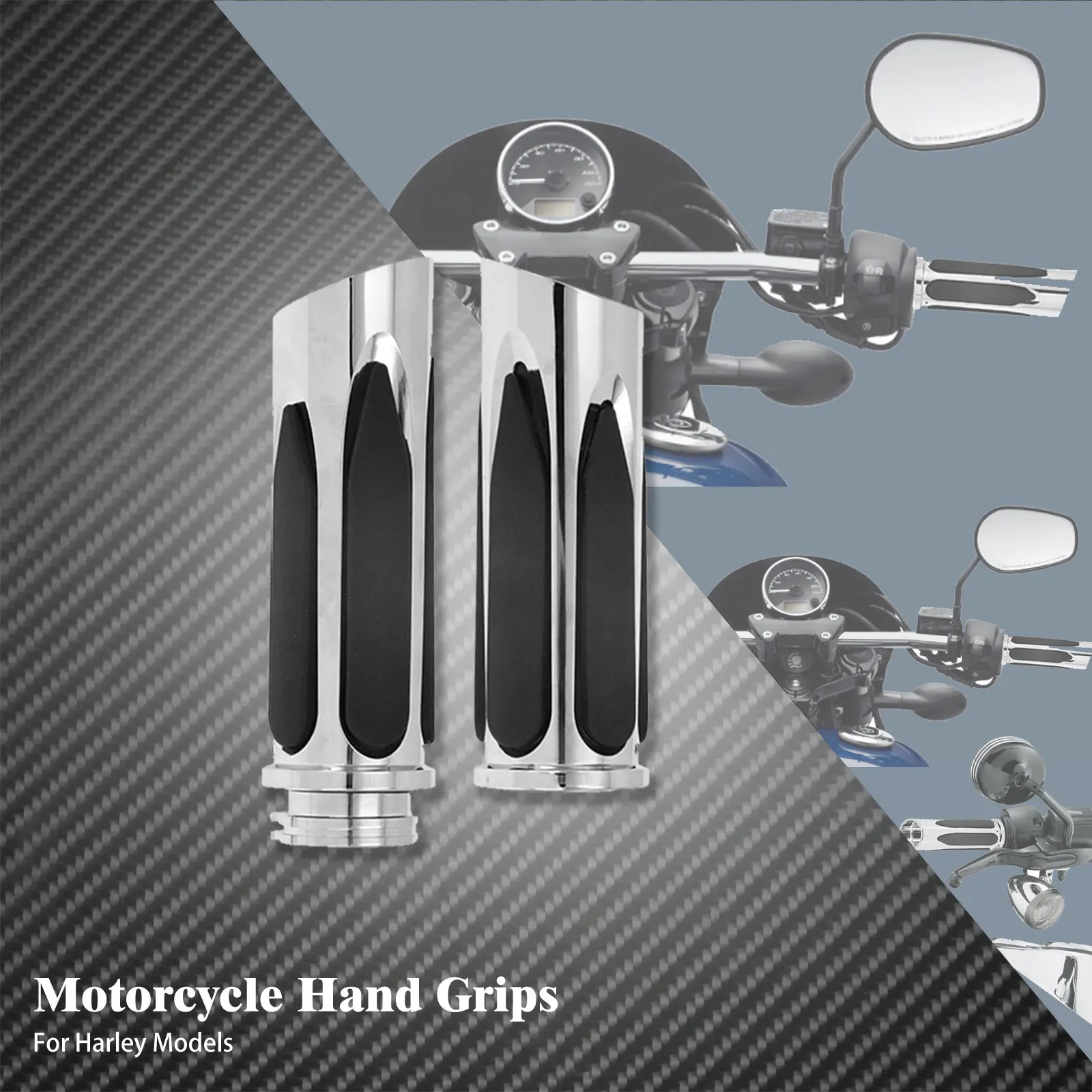 

Мотоциклетная ручка 1 дюйм, 25 мм, ручки для Harley Touring Road King FLHR Sportster XL1200 Dyna Softail V-Rod