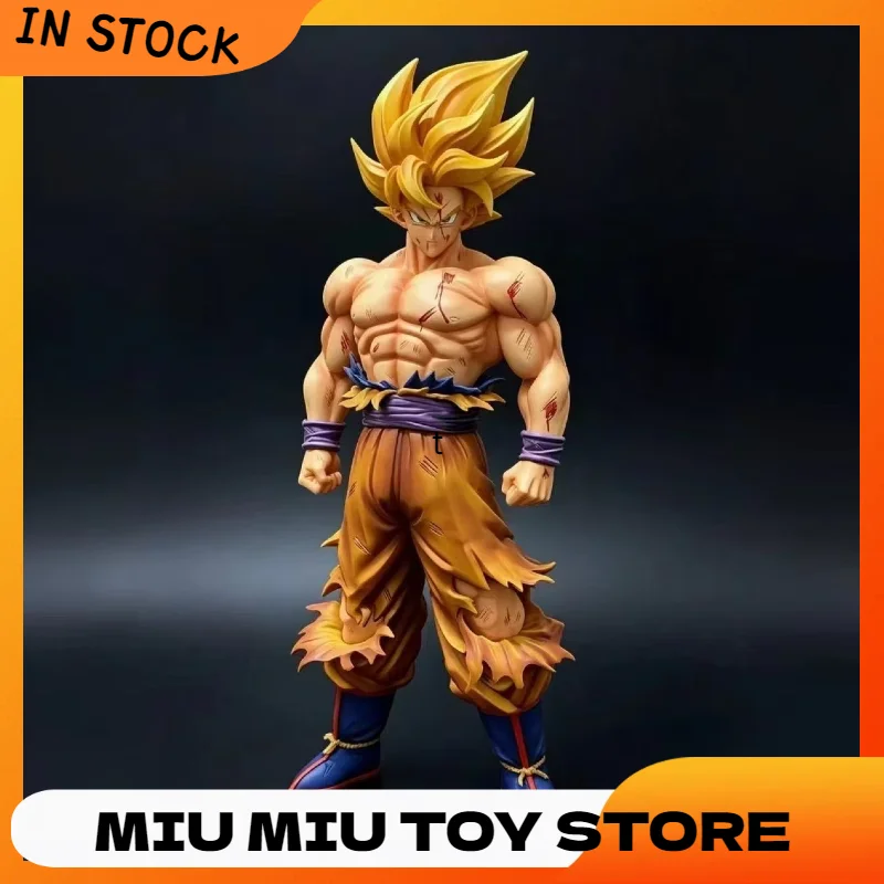Фото Фигурка Dragon Ball Z Гоку 28 см, аниме-фигурка Первого Супер Сайяна, с покрытием Blood Coating, модель из ПВХ, коллекционная игрушка, подарок №1