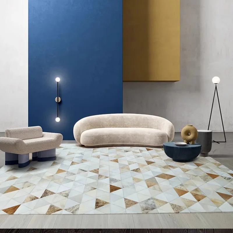 Ковер из натуральной воловьей кожи в американском стиле прикроватный