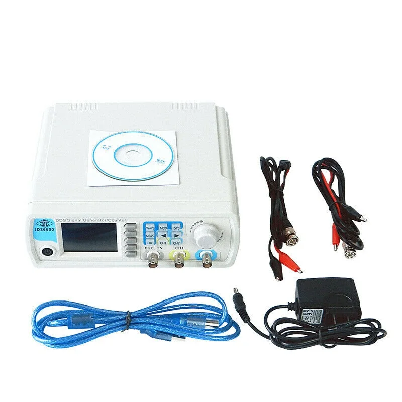 

JDS6600-60M 60MHz Function Arbitrary Waveform Signal Generator Dual Channel DDS 266MSa/s CH1 CH2 Frequency Meter 15MHz 25MHz