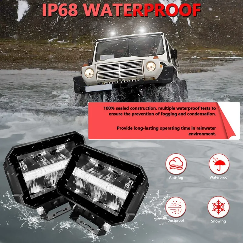 Фары рабочие без рамки 100 Вт 2 шт.