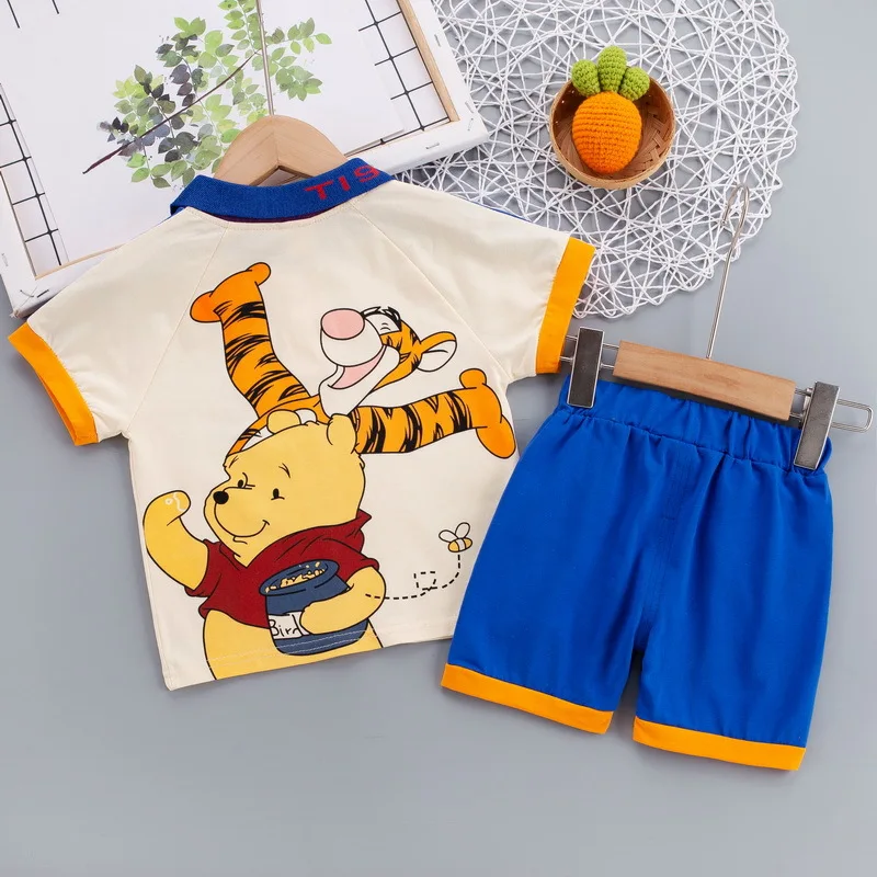 Summer Baby Boy Girl Cartoon Infant Clothes Outfit Suit Children1-5Years Kids Boys Sets Short sleeve T-shit+ Shorts Newborn 2PCS