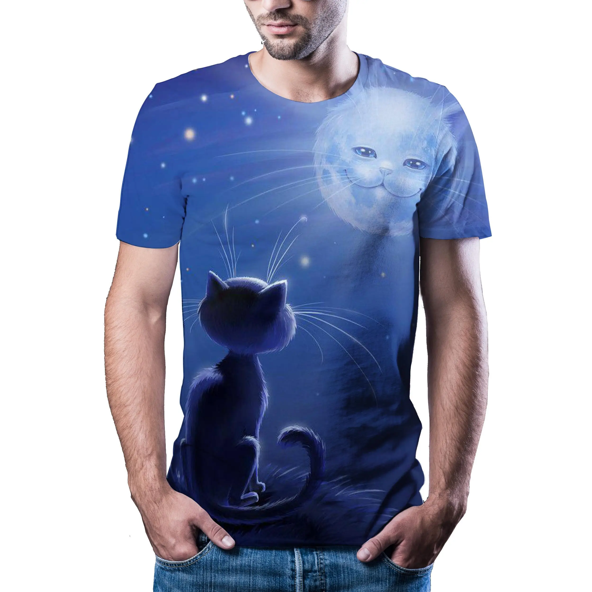 

2022 hottest summer 3D printing men's T-shirt casual short sleeve o-neck men's T-shirt colorful fashion printing 3D T-shirt